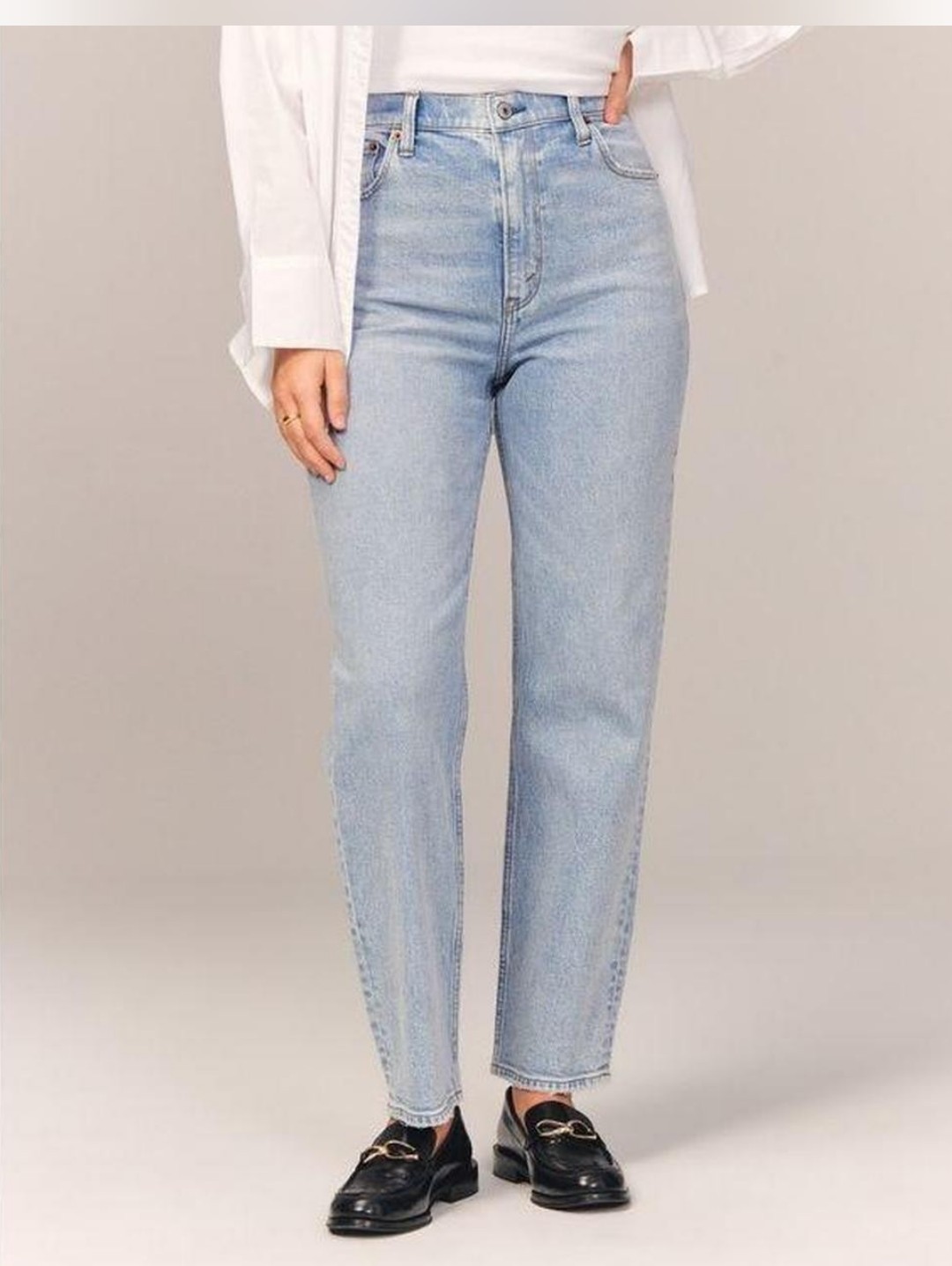 Abercrombie Ultra High Rise Curve Love Ankle Straight